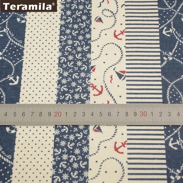 PRINTED CANVAS LINEN FABRIC - Cotton Linen Blend by the Yard - Bold Patterns for DIY