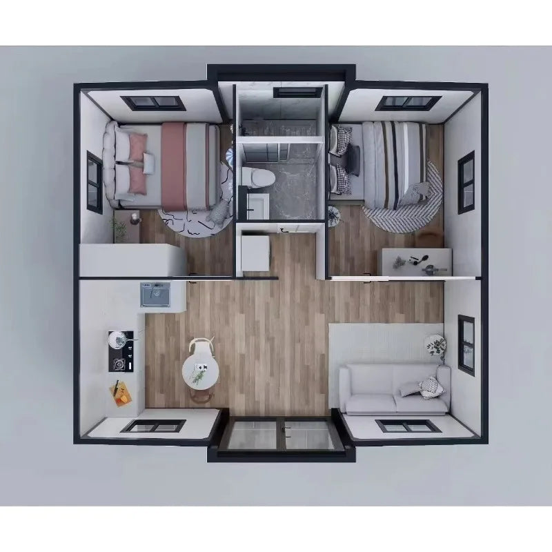 Prefab Folding Modular Home 20ft 40ft - Wooden Villa