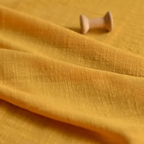 BAMBOO LINEN FABRIC BY THE METER - Sand Washed Cotton Linen Cloth Soft Drape Microtransparent for Dresses & Sewing - 22 Colors