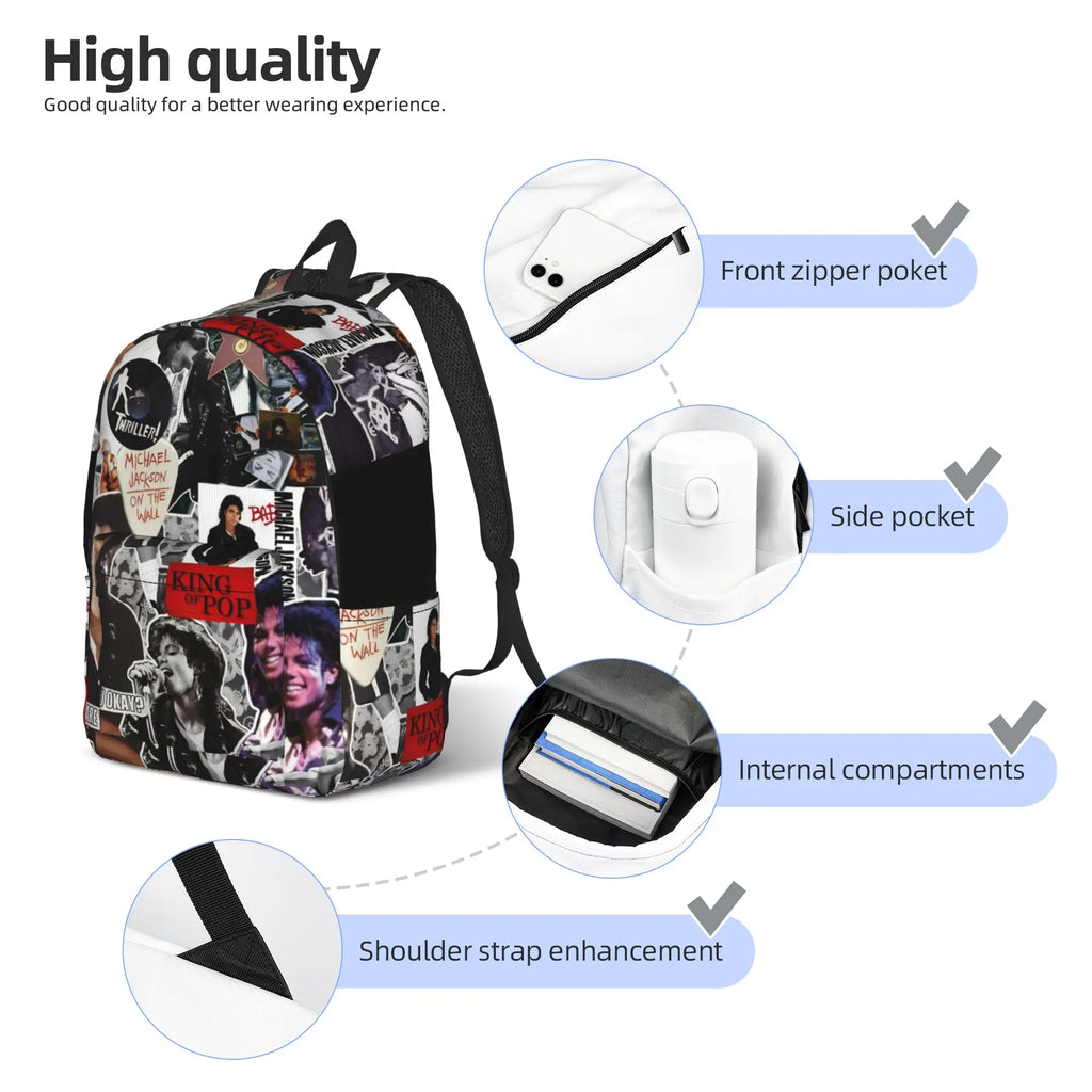 King Of Pop Collage Backpack