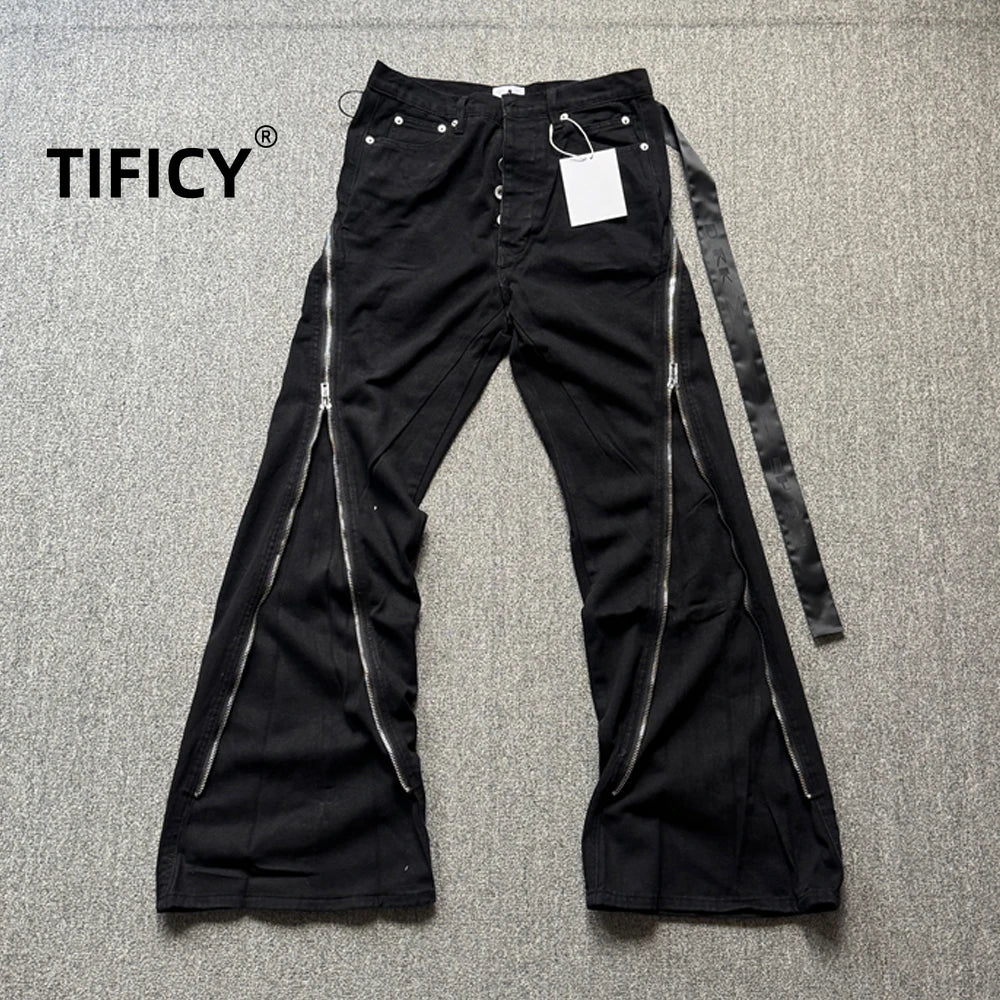 High Street Flare Jeans - Slim Fit - Streetwear Denim