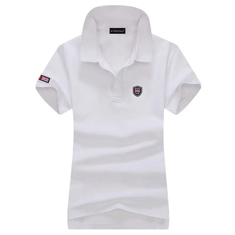 Fashion Clothing Polos Femme Summer Womens Polo Neck Shirt Short Sleeve Lapel Womens Tees Casual Sportwear Cotton Ladies Tops