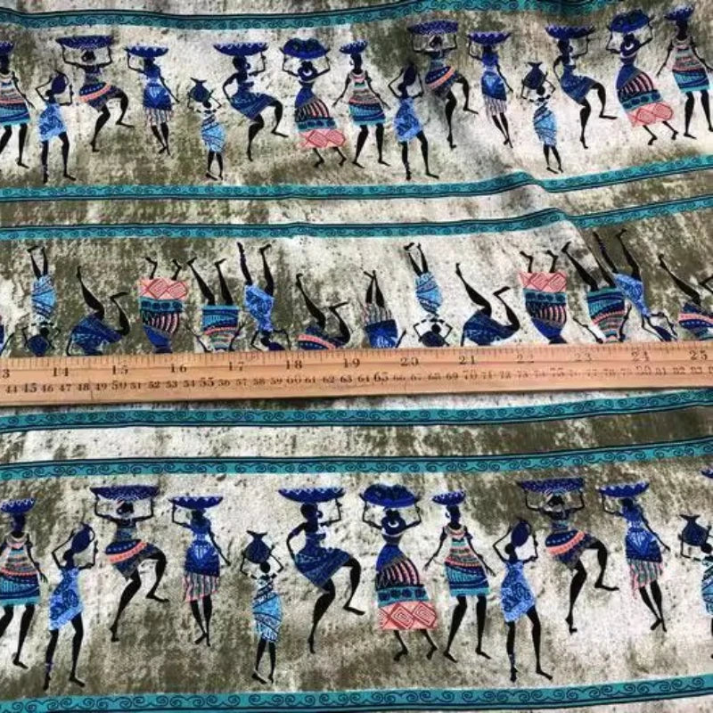 TIE-DYE COTTON FABRIC - 140cm Wide - Colorful Dance Print