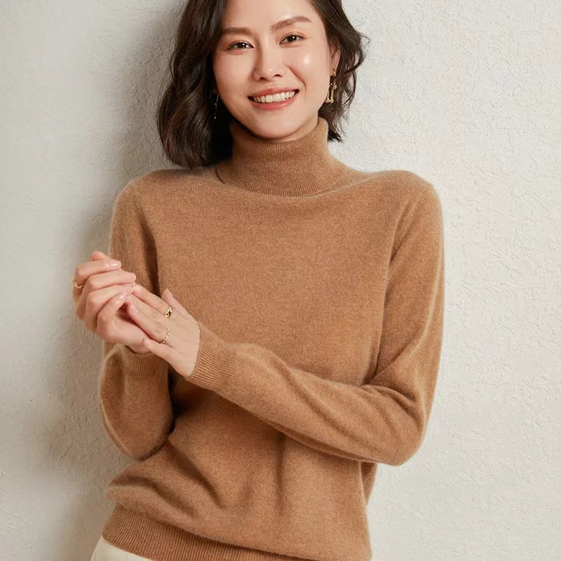 Merino Wool Turtleneck Pullover