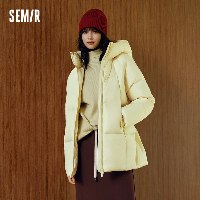 Semir Hooded Down Jacket - 90% Duck Down Mid-Length