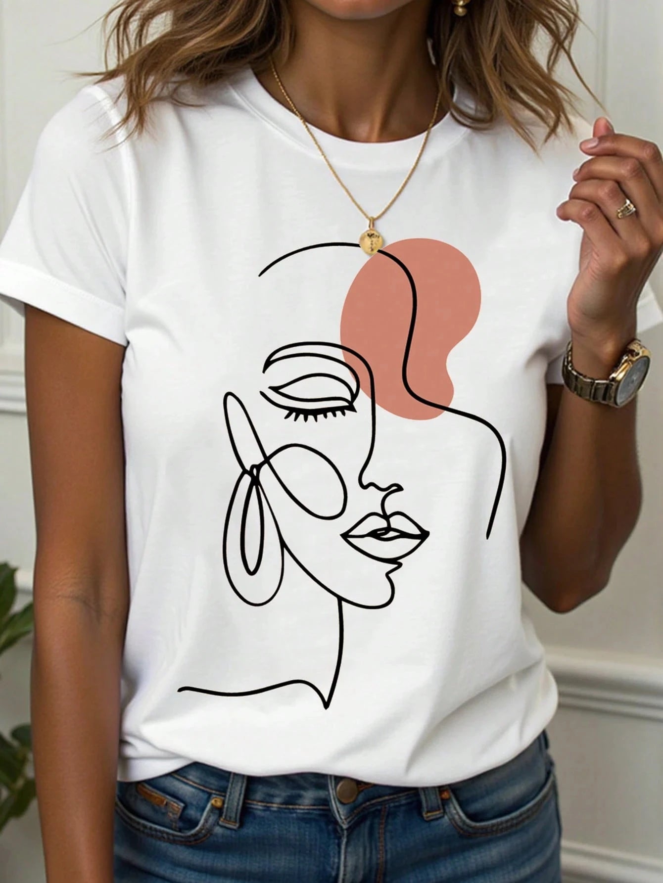 Abstract Face Gradient Color 3D Print T-Shirts Women's Casual Short Sleeve T Shirt O-Neck Tees Harajuku Y2K Tops Female Clothing