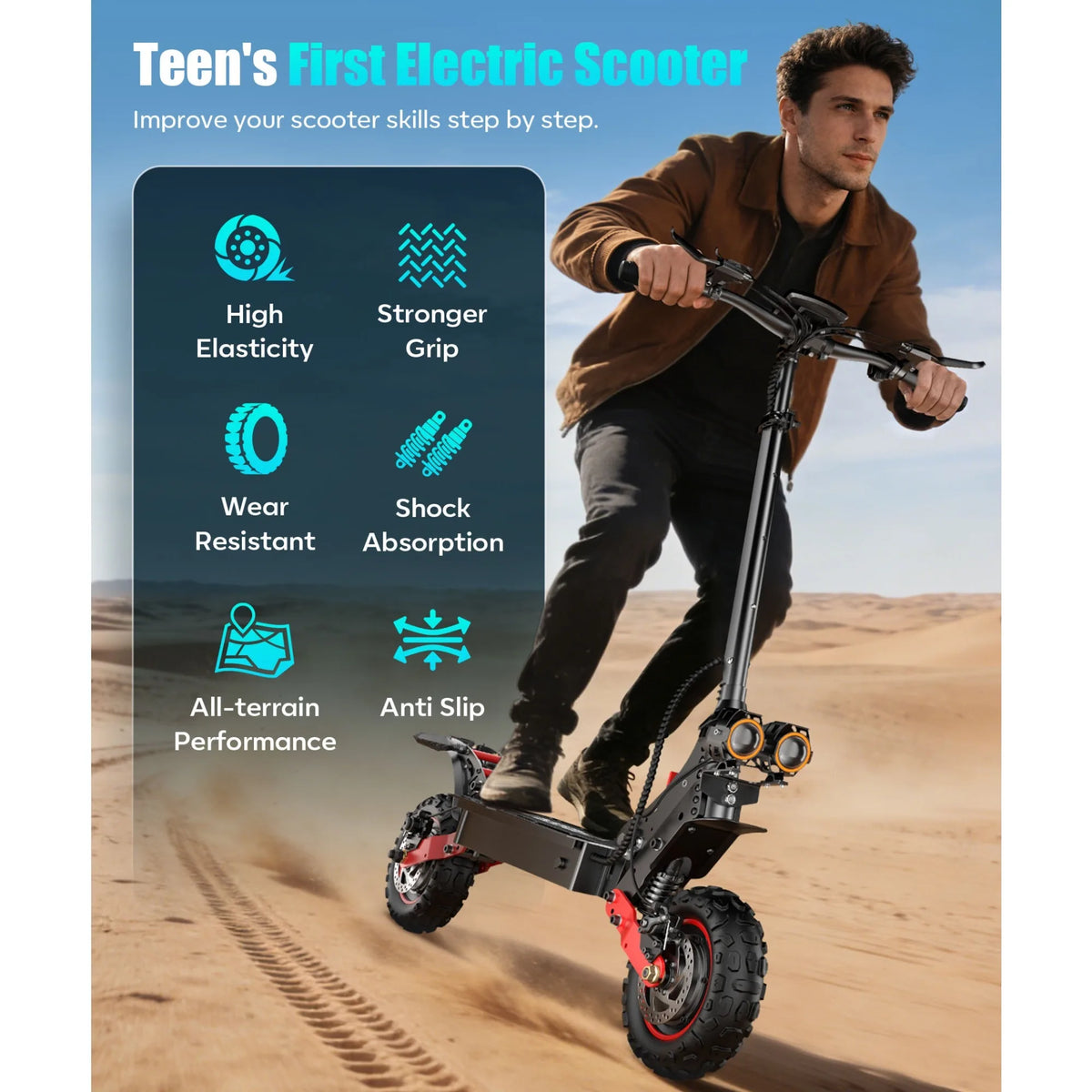 FREEBOY H6 ELECTRIC SCOOTER - Dual Motor, 48V - All-Terrain Power