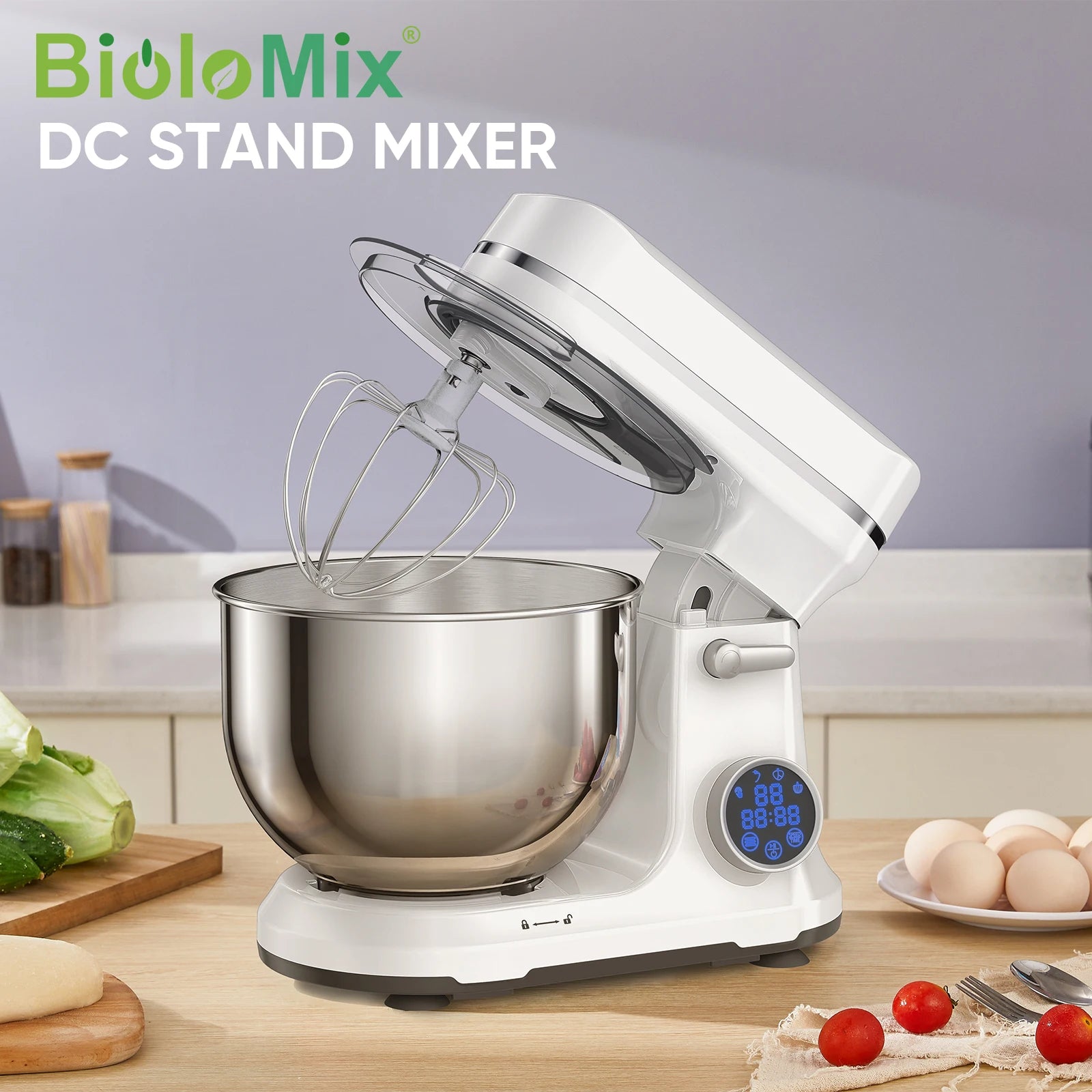 Stand Mixer 1200W – 11 Speeds OLED Screen DC Motor