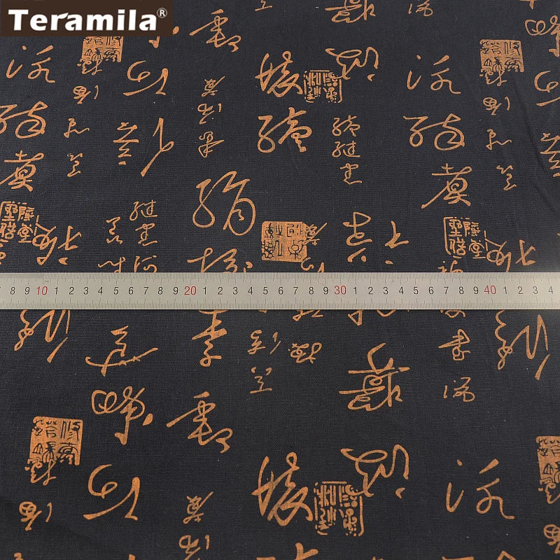 PRINTED CANVAS LINEN FABRIC - Cotton Linen Blend by the Yard - Bold Patterns for DIY