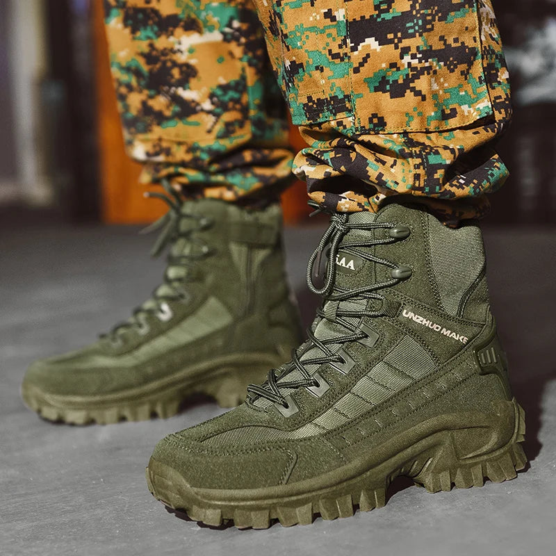 DESERT STORM - Men's Tactical Combat Boots - Non-Slip Hiking & Hunting Ankle Boots