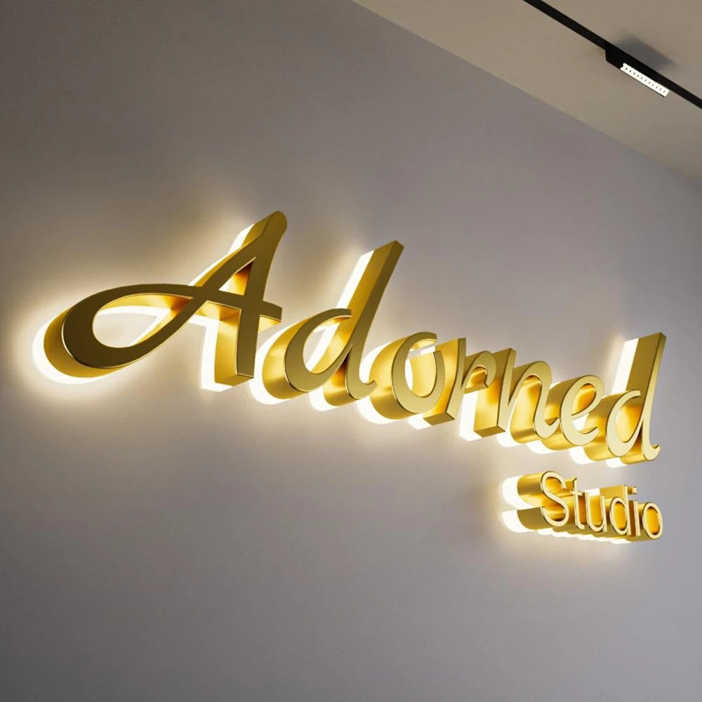 Custom LED Letter Sign - Backlit Metal - Business Style