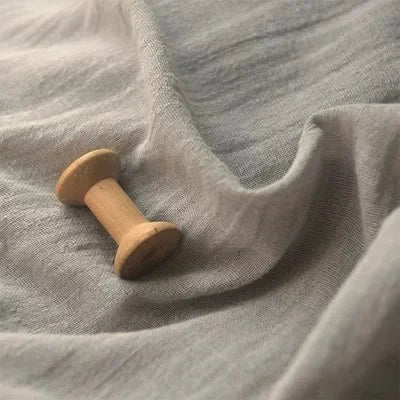 BAMBOO LINEN FABRIC BY THE METER - Sand Washed Cotton Linen Cloth Soft Drape Microtransparent for Dresses & Sewing - 22 Colors