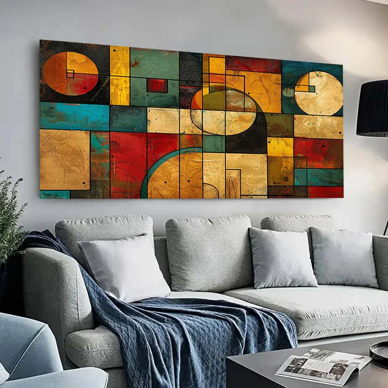 Modern Frameless Canvas Art - geometric color - abstract decor