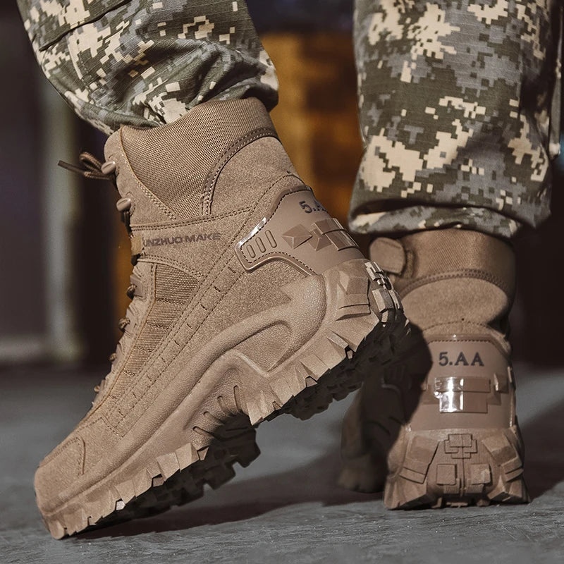 DESERT STORM - Men's Tactical Combat Boots - Non-Slip Hiking & Hunting Ankle Boots