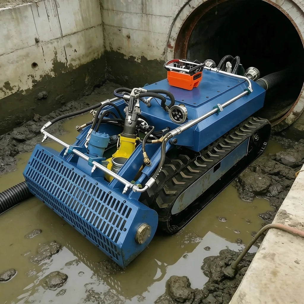 UNDERWATER DREDGING ROBOT - Remote Control, 200 m³/h - Waterway Cleanup