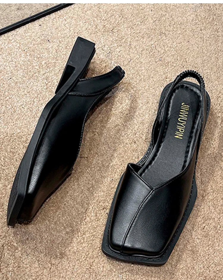 Women Sandals Elegant Women's Sandals Summer 2024 Low Heels Sandals Slip On Summer Shoes For Women Trend Heeled Sandalias Mujer