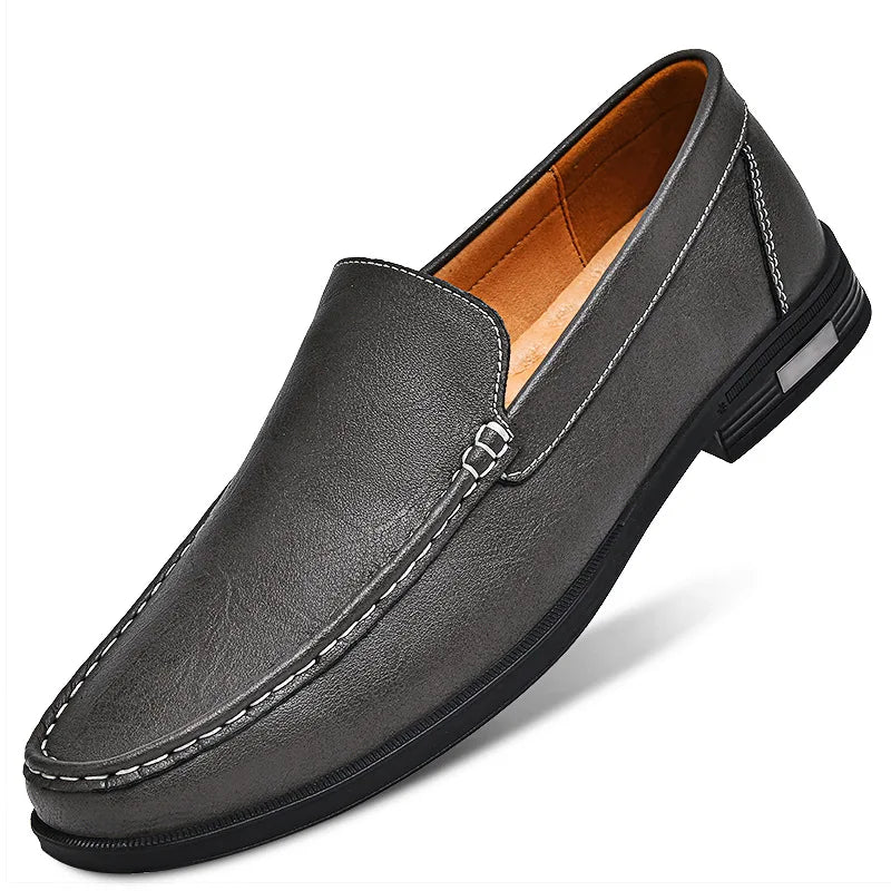 BOARDROOM - Men's Leather Slip-On Formal Dress Shoes - Office, Wedding & Beyond
