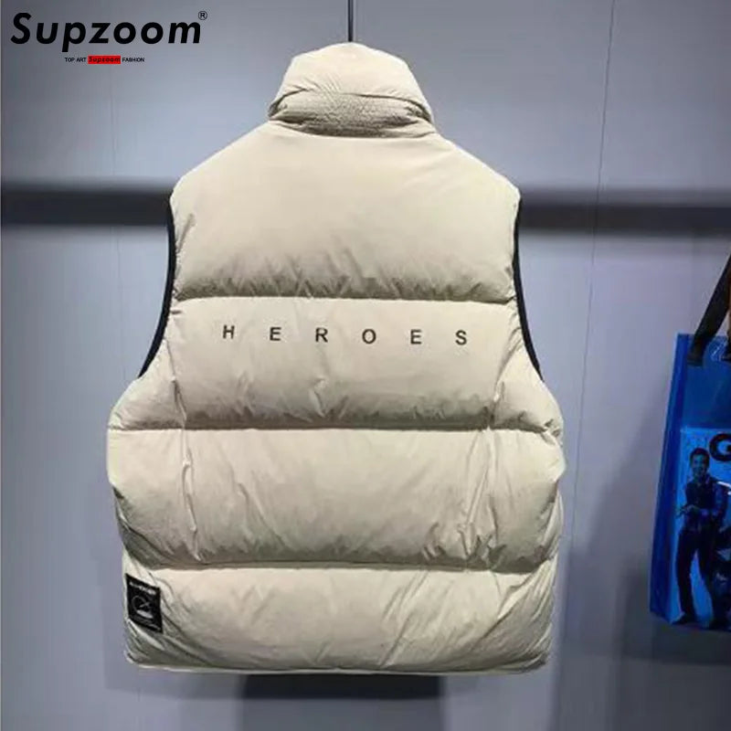 LETTER PUFFER - Unisex 90% Duck Down Vest Stand Collar - 3 Colors, M–4XL
