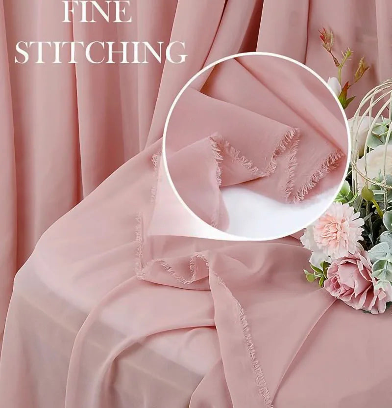 Solid Chiffon Fabric – 145cm Wide, 16 Colors