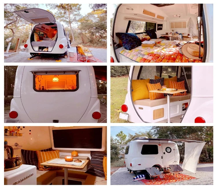 Lightweight Modern Teardrop Mini Offroad Camper with Bathroom AC Customized