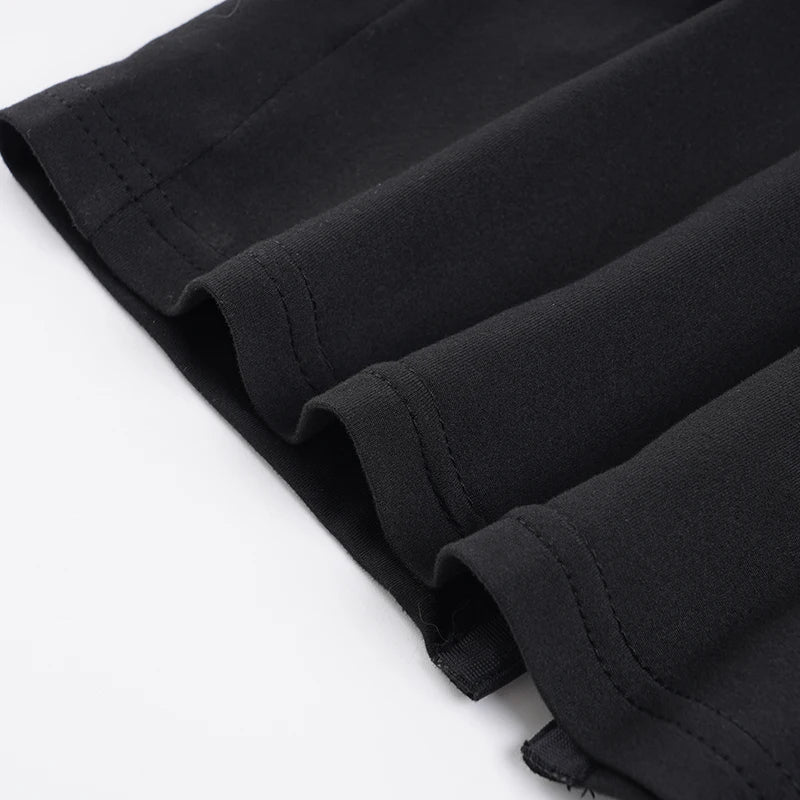 SUCHCUTE Y2K Front Button-Down Slim T-shirt Women's Solid Short-Sleeve Tees Going Out Clothes Casual Aesthetic Crop Top Summer