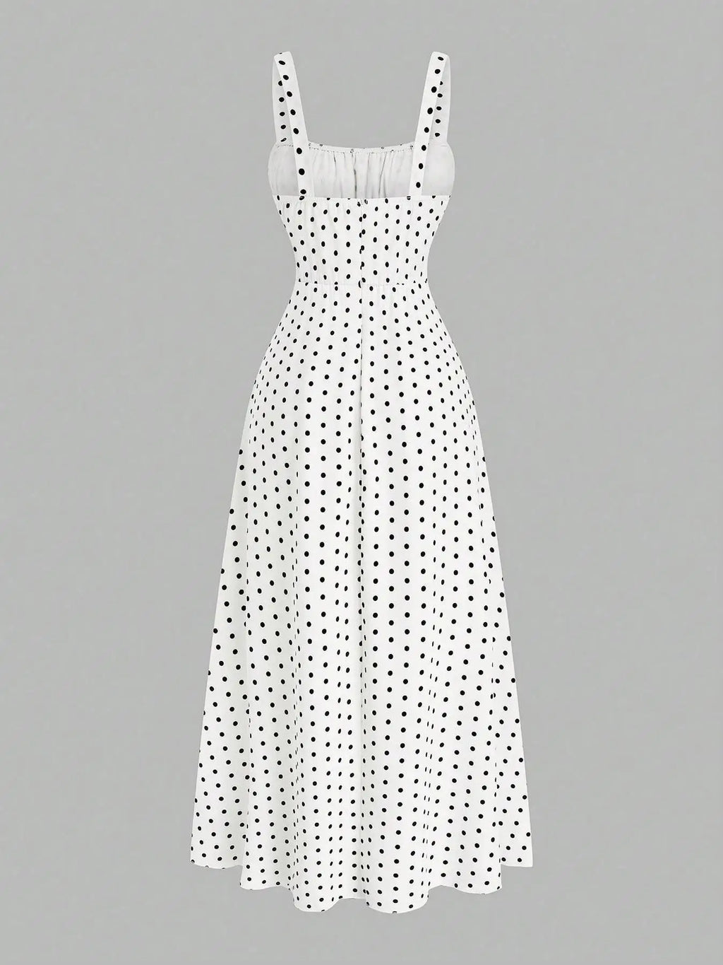 【Plus Size】 Polka Dot Print Dress, Casual Sleeveless Dress for Summer, Women's Plus Size Clothing for Daily Wear
