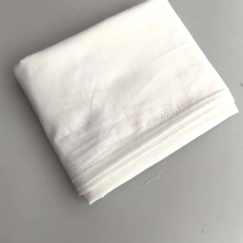 PLAIN WHITE COTTON LINING FABRIC - 100% Cotton, 140cm Wide - Clean Layers