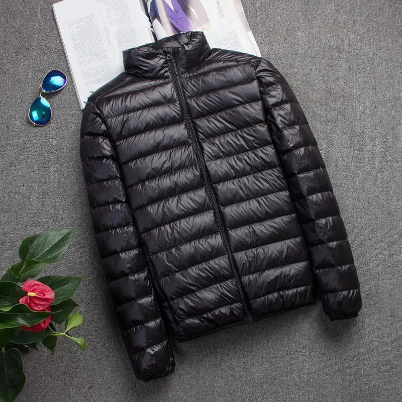 DUCK LIGHT - Men's Ultralight Down Jacket - 12 Colors, Stand & Hood, M-5XL
