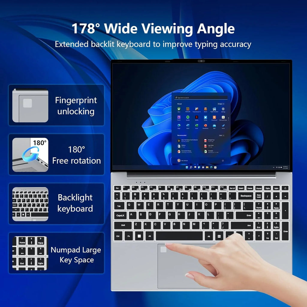 Apex i9 Ultra-Thin 15.6" - Win11 Pro Slim Laptop