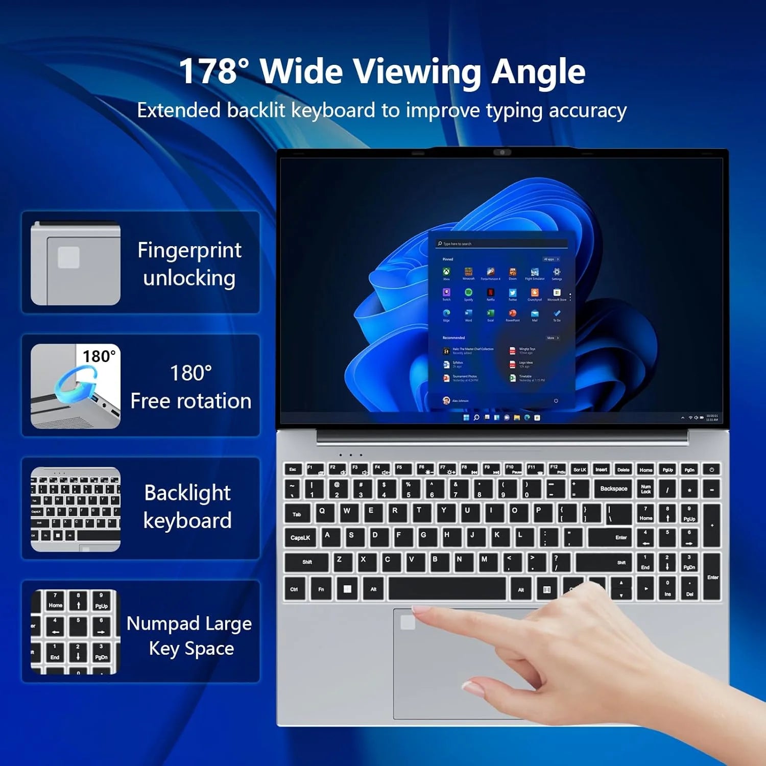 Apex i9 Ultra-Thin 15.6" - Win11 Pro Slim Laptop