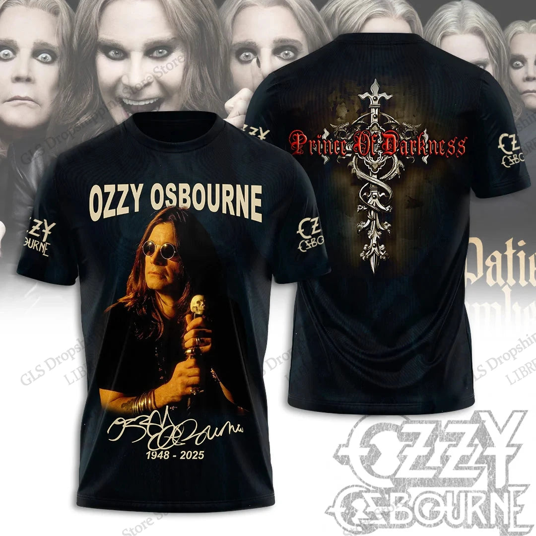 Men's T-shirt Rock Band Ozzy Osbourne 3D Print T-shirt Tops Women's Large Size Tops Tees Summer T-shirt Kids Clothes Album 2025 New