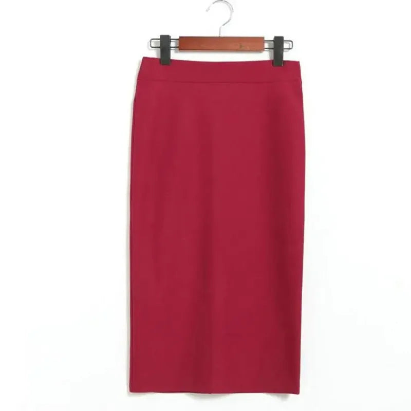 Elegant pencil skirt – high waist, slender silhouette