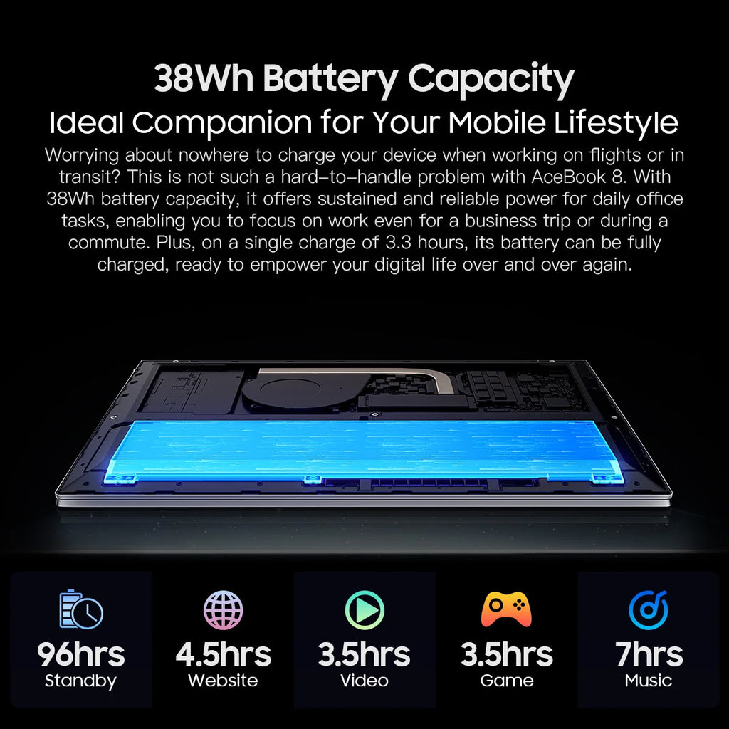 Blackview AceBook 8 - 15.6" FHD+ Portable Laptop for Work & Study