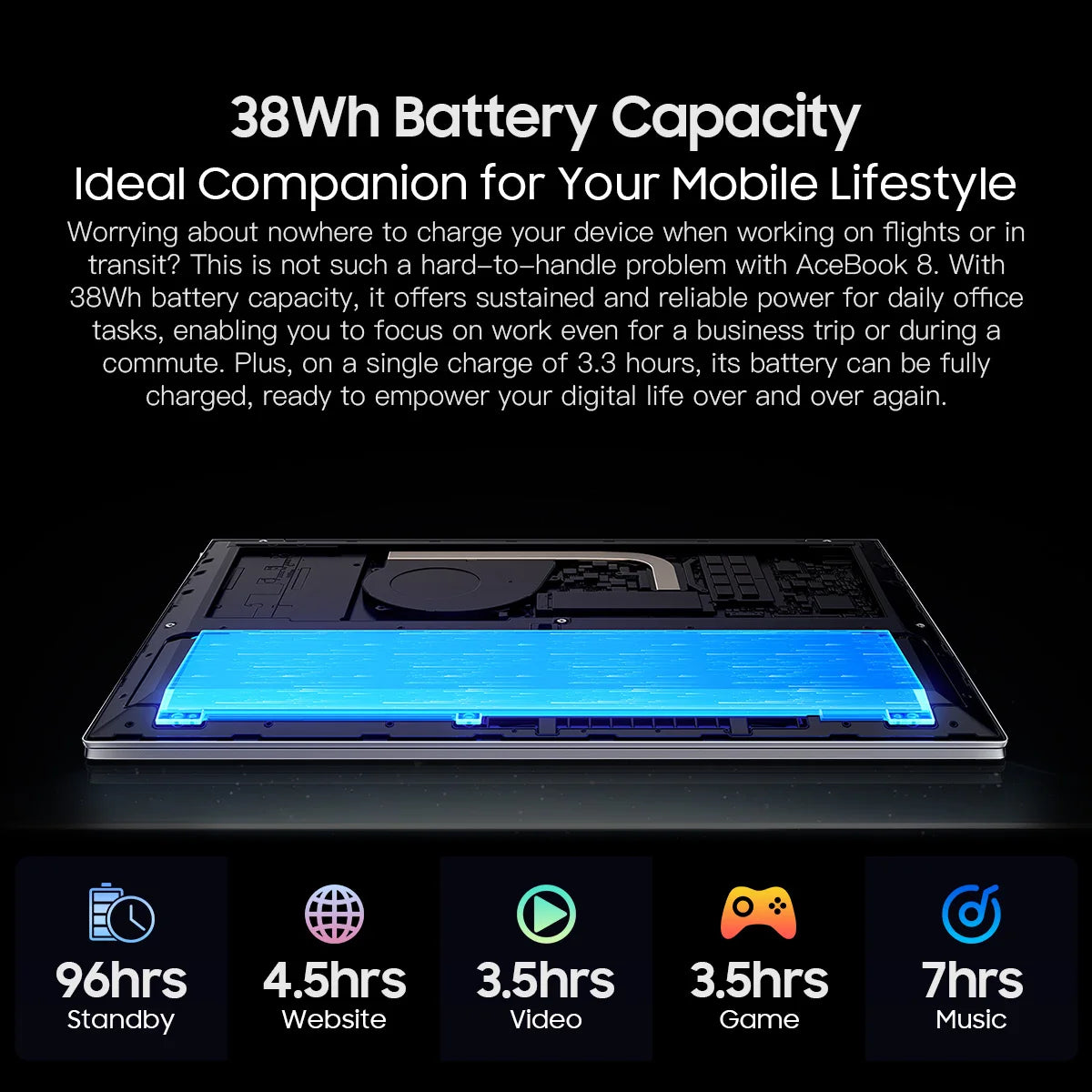 Blackview AceBook 8 - 15.6" FHD+ Portable Laptop for Work & Study