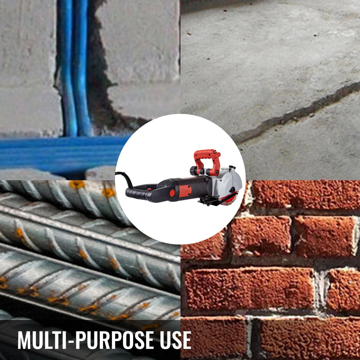 Electric Wall Chaser - 125mm Blades - Renovation Grooves