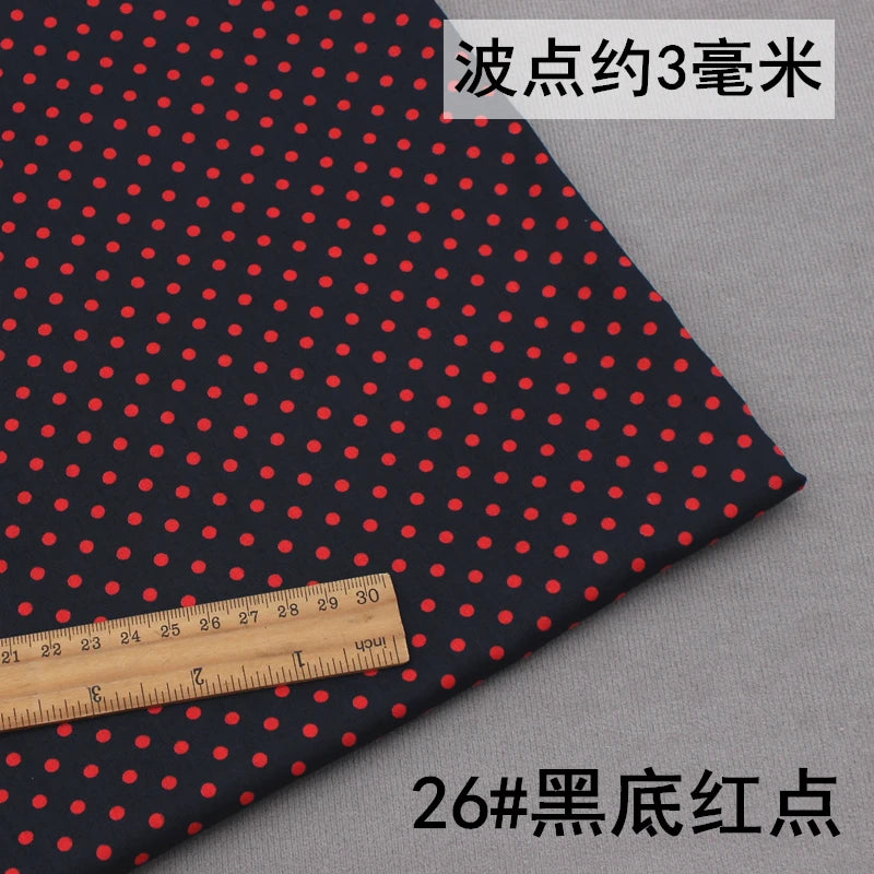 Pure Cotton Polka Dot Poplin Fabric Thin Upholstery By the Meter for Clothes Shirts Pants Skirts Dresses DIY Sewing Soft Textile