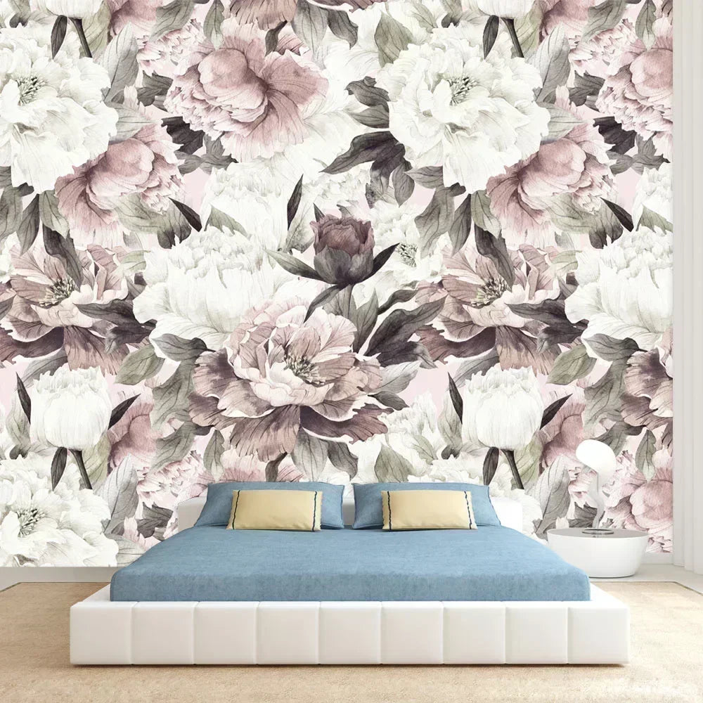 Custom Floral Photo Wallpaper – Peel & Stick or Non-Woven