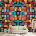 RUSTIC WOOD PLANK TAPESTRY - 100% Polyester, 9 Sizes - Raw Walls