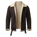 SUEDE FLEECE - Men's Faux Suede Fleece-Lined Winter Jacket - 2 Colors, S–5XL
