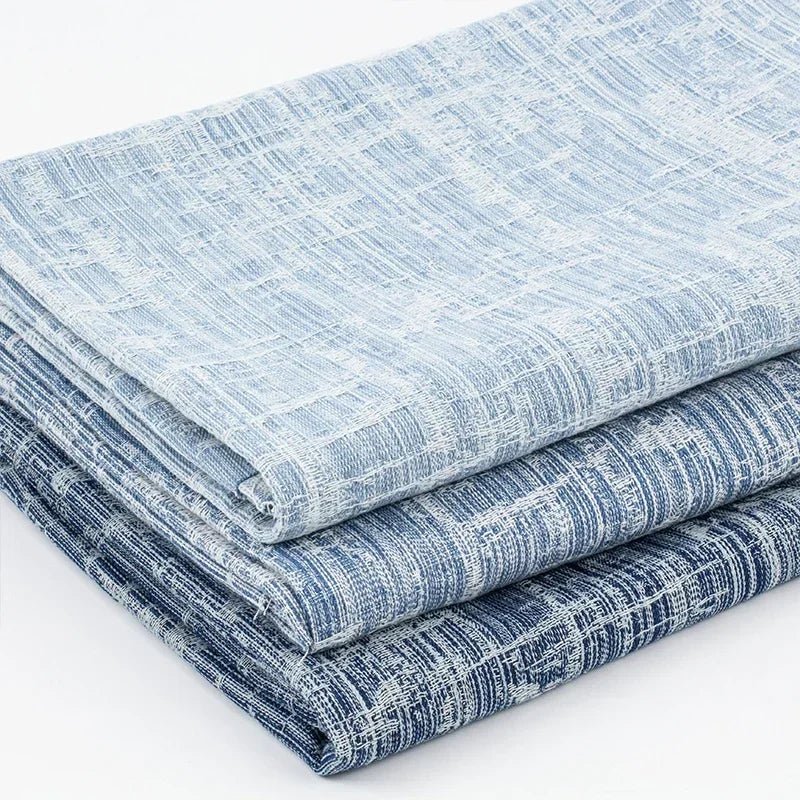 WASHED DENIM FABRIC - 85% Cotton Blend, 265g/m² - Thick Weave
