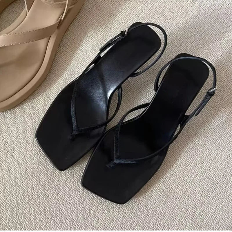 Summer High Heel Women Clip Toe Sandals Fashion Narrow Band Shoes Design Style Party Dress Sandals Shoes