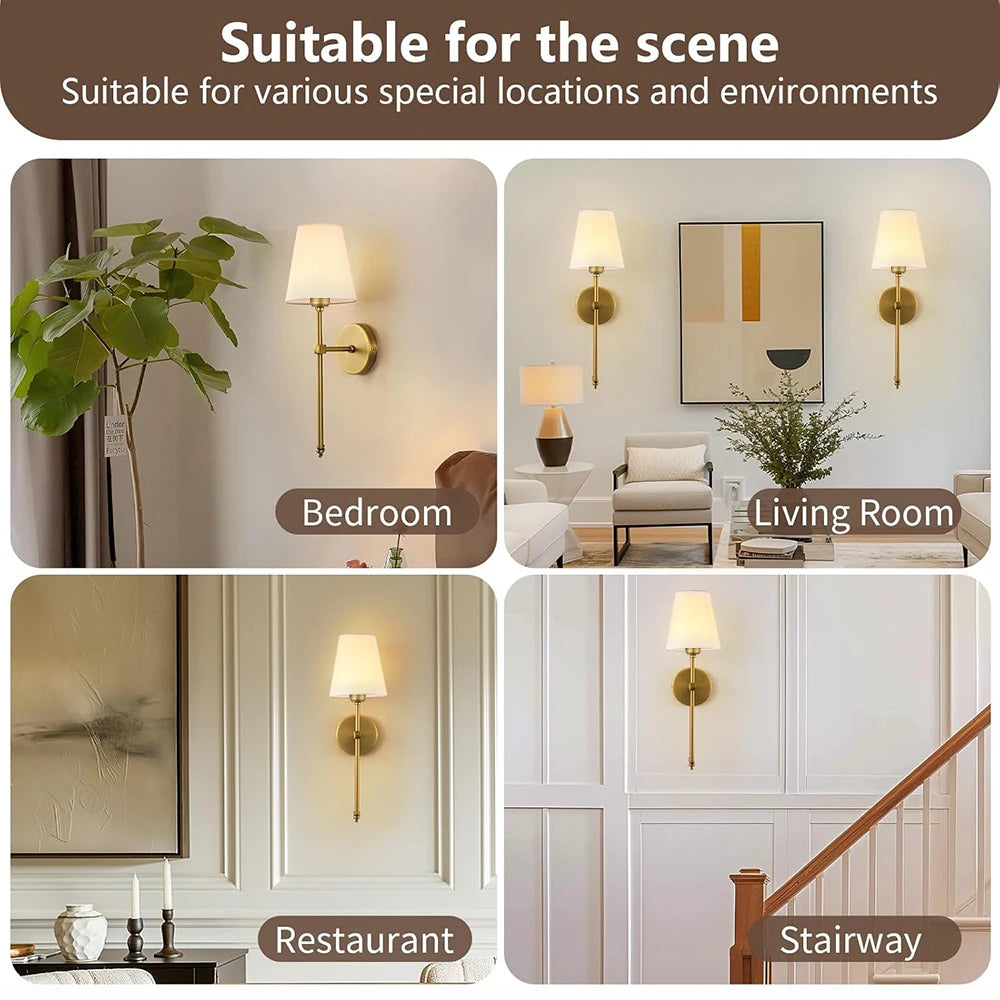 Wireless Rechargeable Wall Sconces – Set of 2