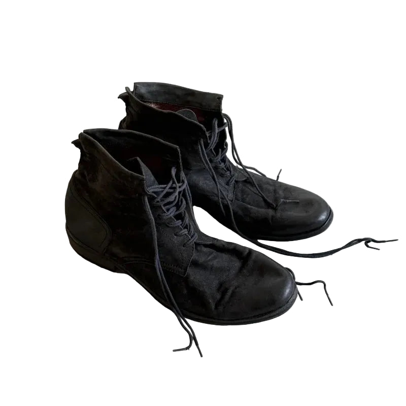 ROUGH EDGE - Retro Lace-Up Combat Ankle Boots - Walk Like You Mean It