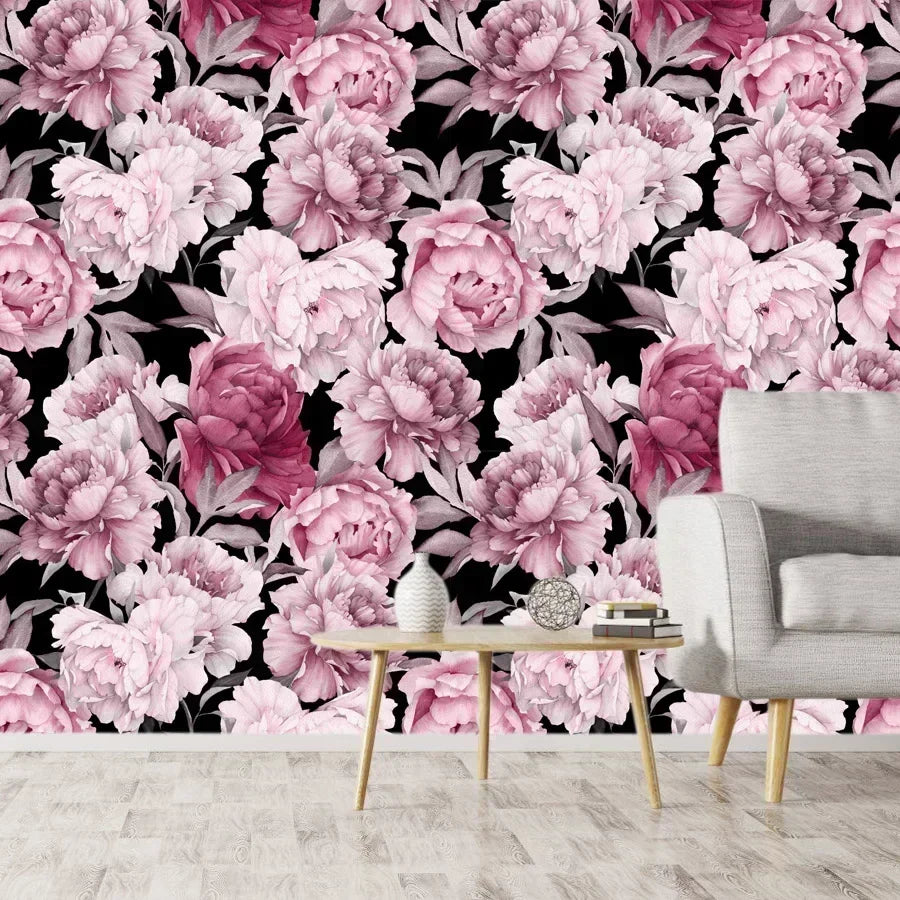 Custom Floral Nature Wall Mural – Peel & Stick or Non-Woven