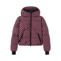 Hooded Windproof Ski Jacket - Geometric Padded