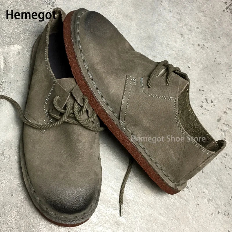 HERITAGE DRIVE - Men's Handmade Cowhide Casual Shoes - Vintage British, Soft Sole