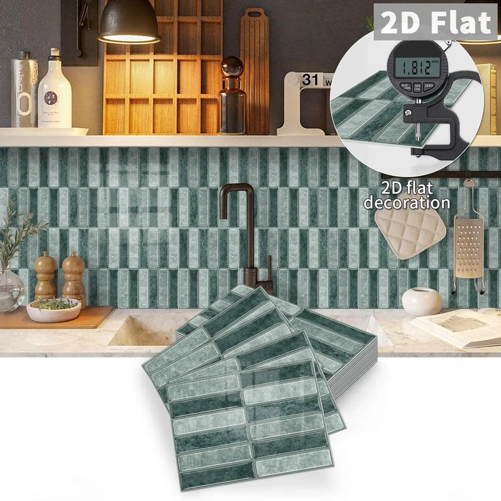 PEEL & STICK TILE STICKERS - PVC - Kitchen & Backsplash Decor