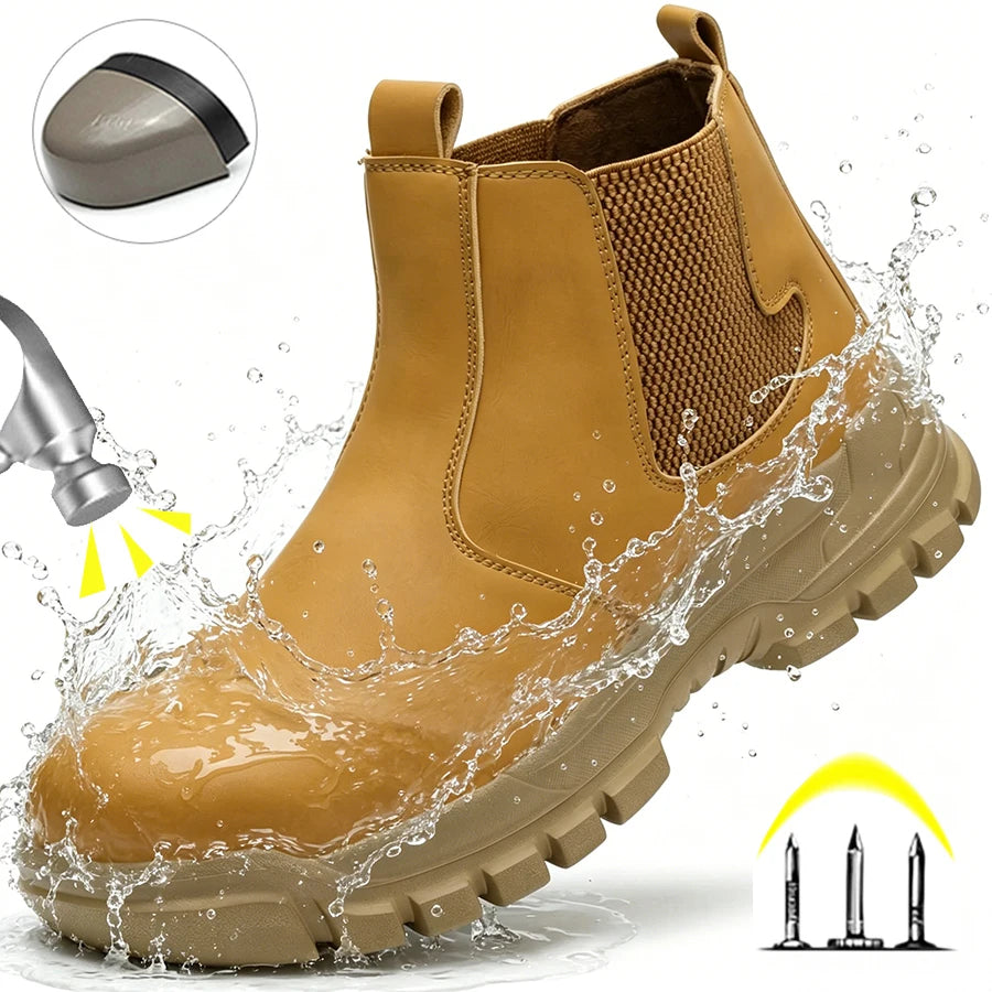 IRONSHIELD - Men's Steel Toe Safety Work Shoes - Anti-Puncture, Indestructible, EU 36–48
