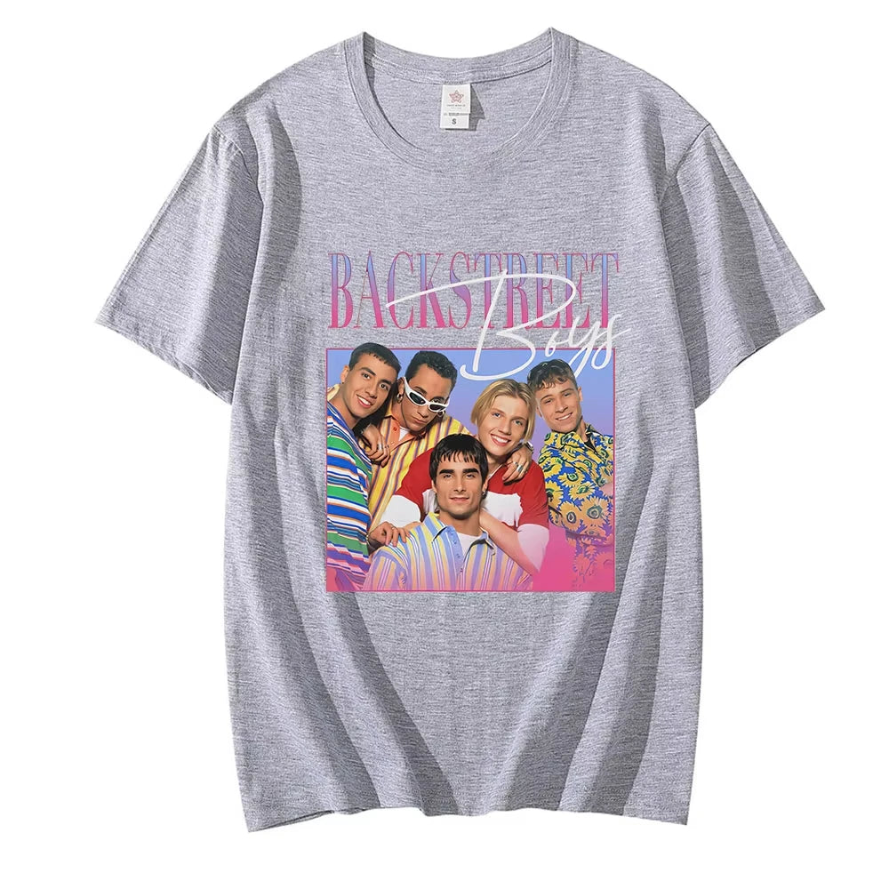 Funny Backstreet Boys T-Shirt Unisex 90s Vintage Tee Shirt Boy Band Mens Womens Throwback Homage T-Shirts Hip Hop Streetwear