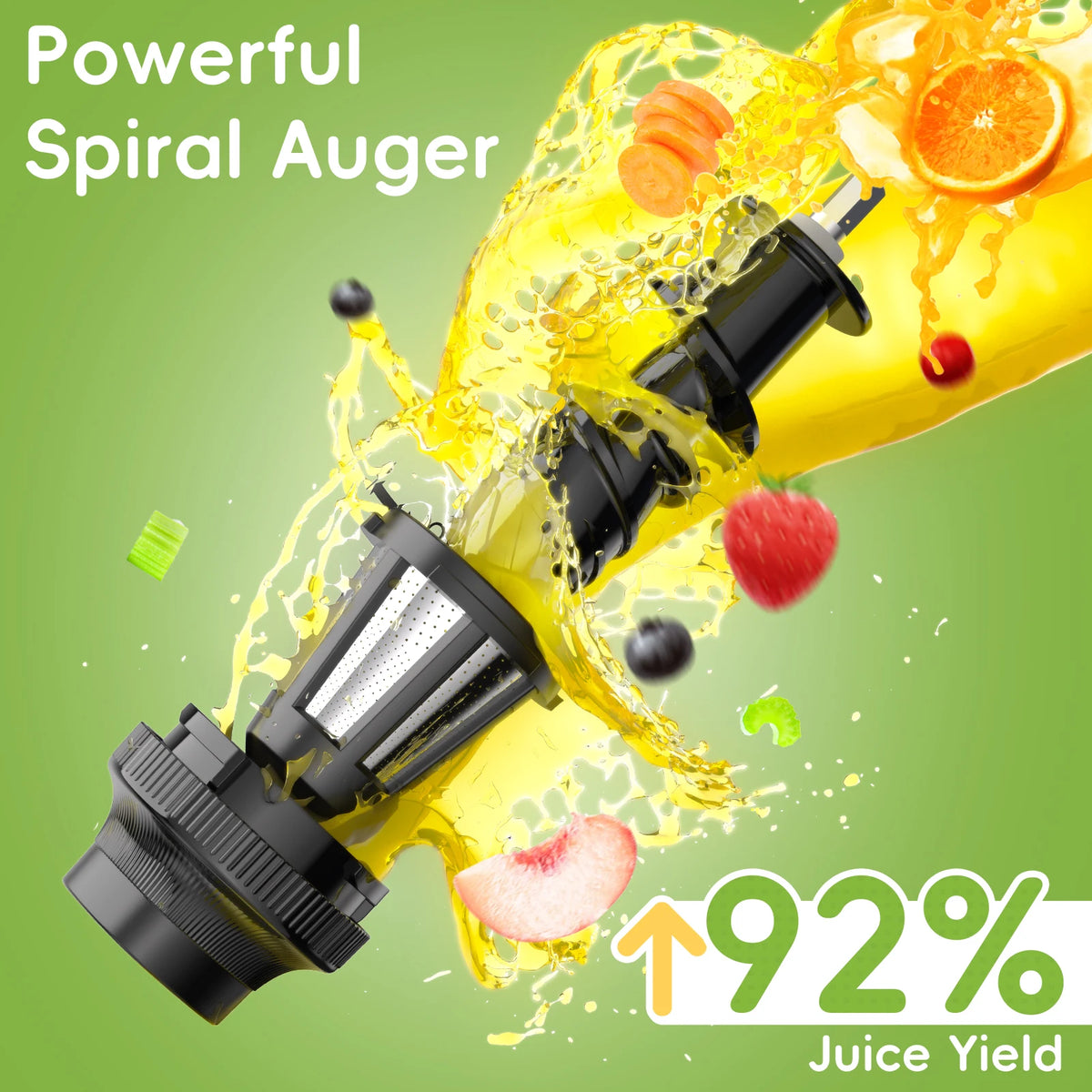Slow Masticating Juicer - Cold Press - Reverse Function
